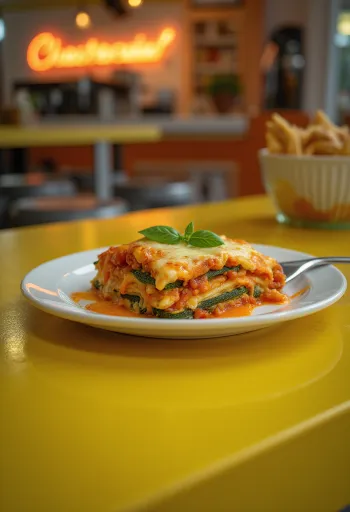 Lasagnes de courgettes vegan à la sauce tomate aux lentilles