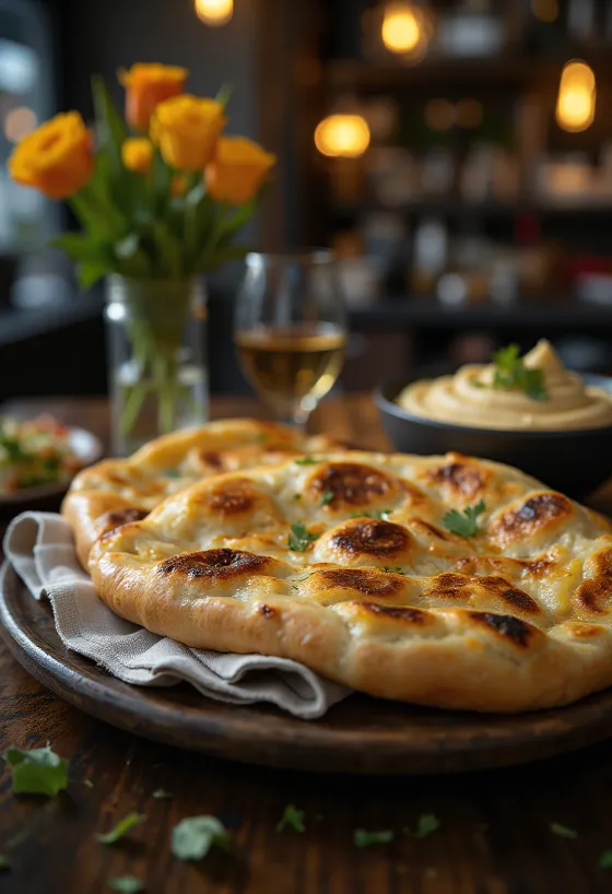 Laffa, pain plat du Moyen-Orient fraîchement cuit