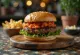 Hamburger coréen avec sauce gochujang et kimchi