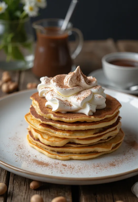 Gâteau de crêpes au Nutella et à la crème chantilly