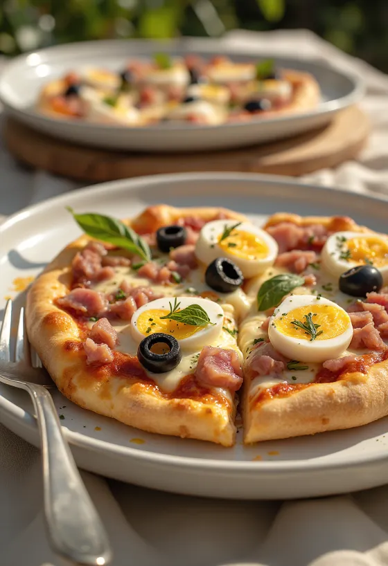 Pizza Tunisienne servie