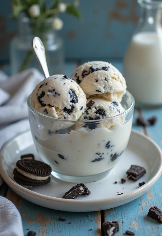 Glace Oreo servie