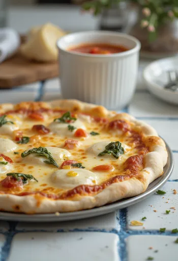 Pizza alla Ricotta avec ricotta et fromage