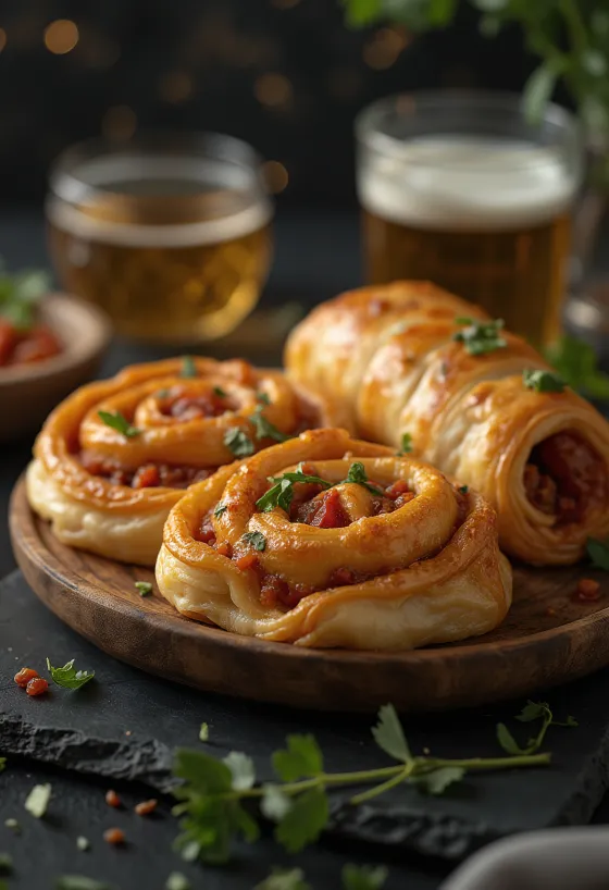Burek à la viande et au piment dans une pâte croustillante