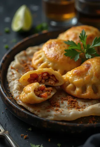 Dumpling éthiopien épicé servi