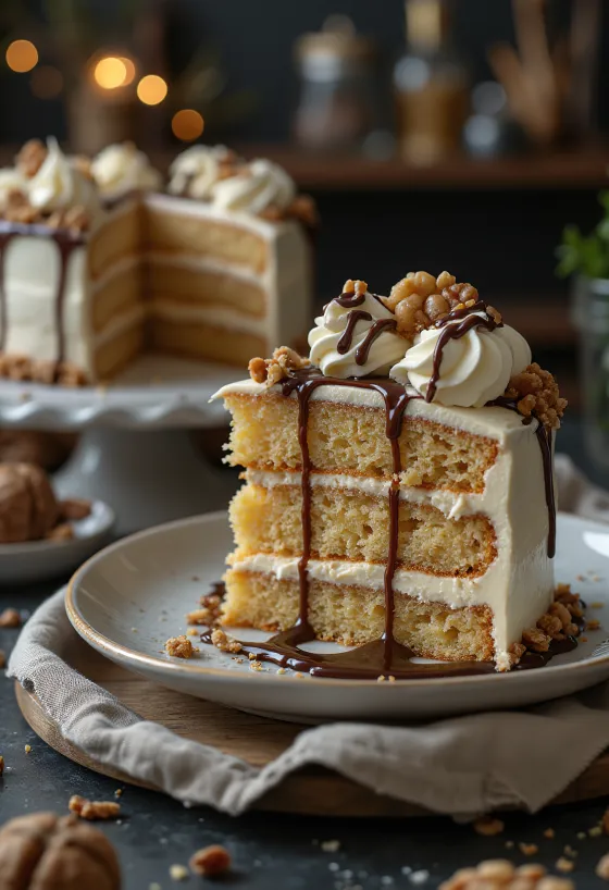 Gâteau aux marrons crème aux noix