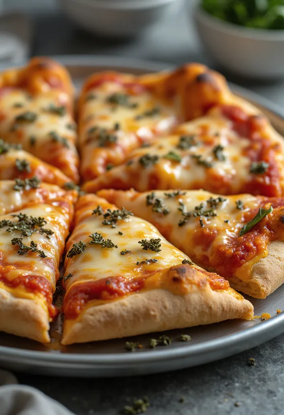 St. Louis Style Pizza à pâte fine et fromage Provel