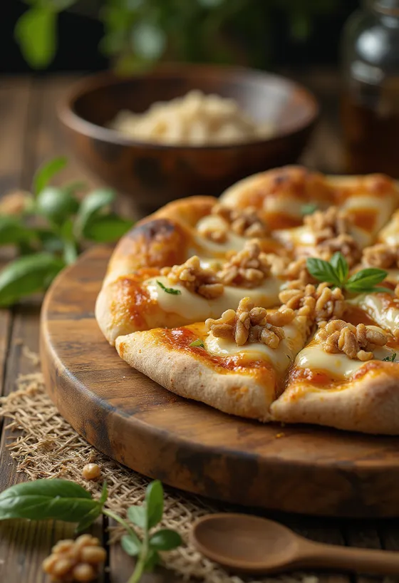 Pizza alle Noci aux noix et fromage