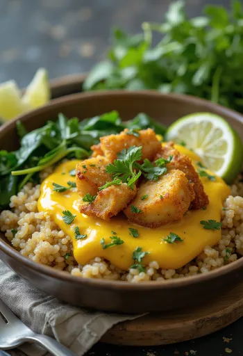 Quinoa aux épinards et tofu base curry
