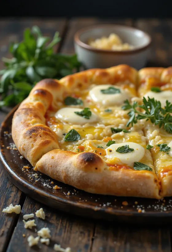 Pizza all’Aglio à l'ail et au fromage