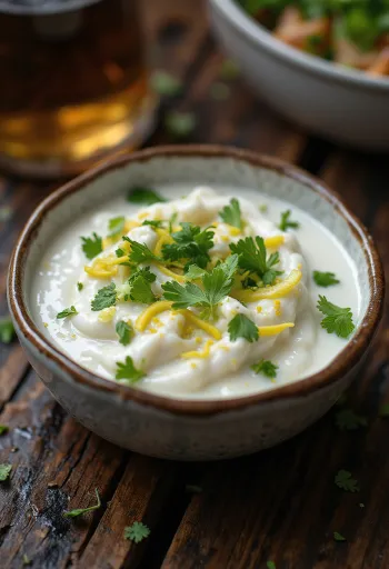 Sauce coco-citron vert servie avec du poisson grillé