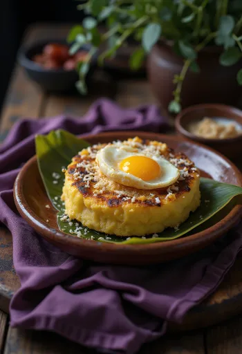 Gâteau philippin Bibingka servi
