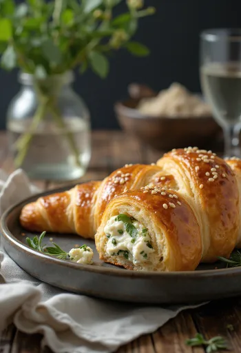Croissant aux saveurs de Provence servi