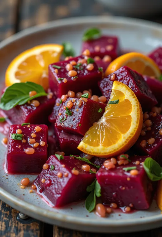 Salade de betteraves à l'orange et au persil frais