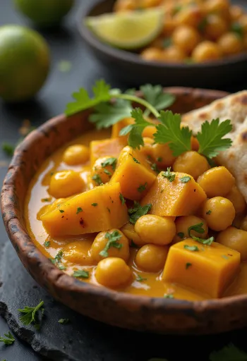 Curry de potiron aux pois chiches