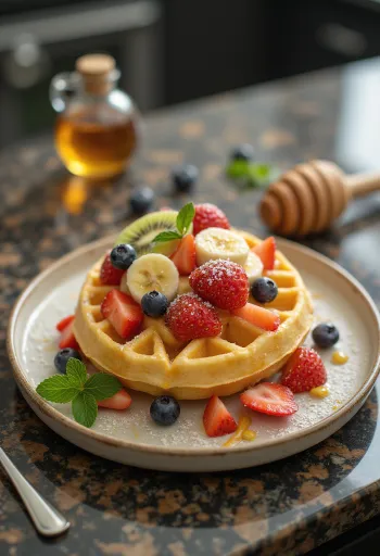 Bol de Gaufres aux Fruits servi