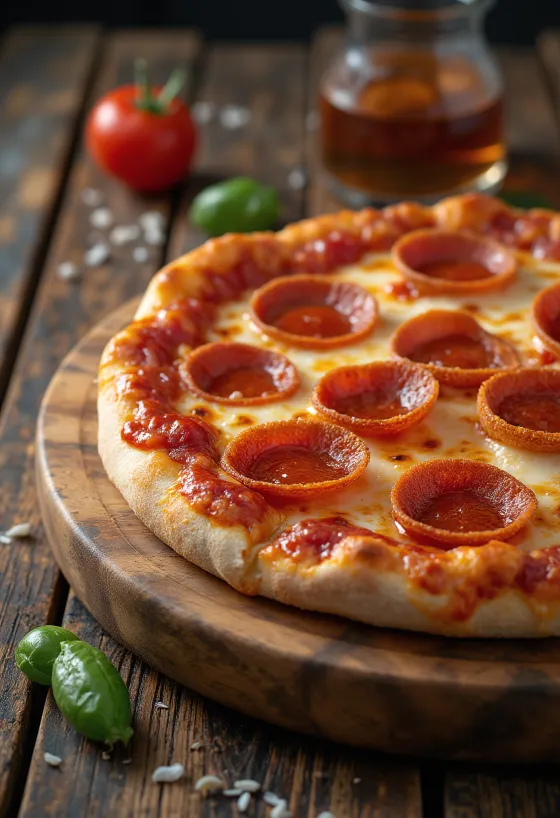 Pizza Americana au pepperoni et mozzarella