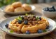Gaufre snack au chocolat et myrtilles