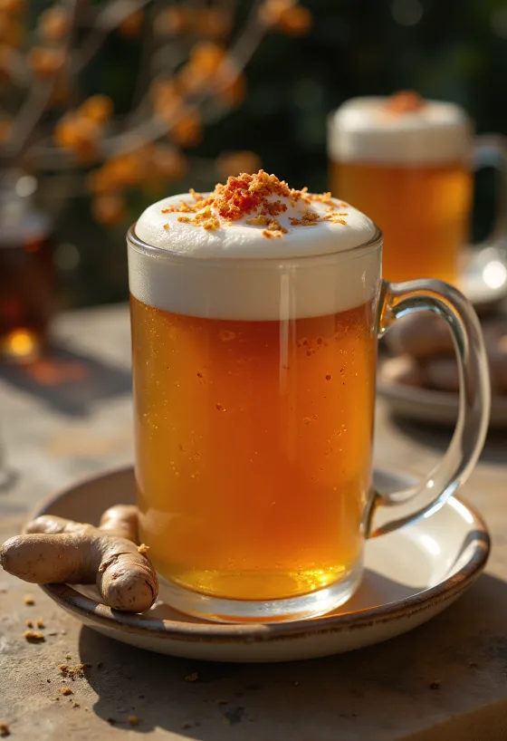 Cidre épicé "Feu de joie" servi dans un verre