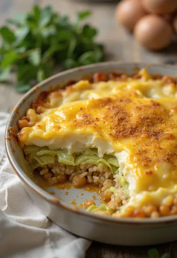 Gratin de chou frisé vegan servi