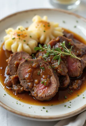 Sauerbraten servi