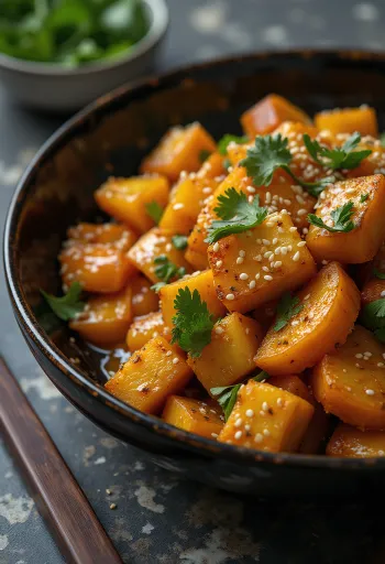 Wok de potiron et tofu au curry