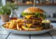 Triple burger servi
