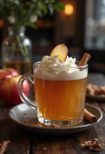 Cidre à l'eau-de-vie de pomme servi en verre