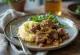 Foie sauté servi avec purée de pommes de terre