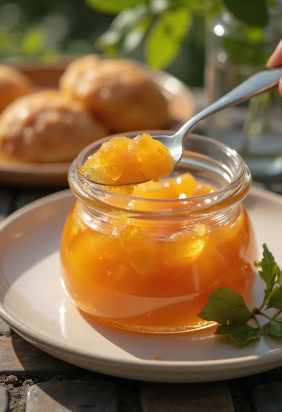 Confiture d'abricot maison en bocal, faite d'abricots frais et mûrs