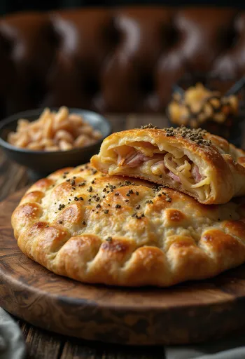 Calzone au jarret fumé et choucroute fraîchement cuite