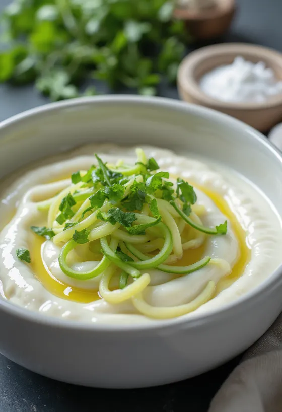 Sauce yaourt à la menthe servie avec viande grillée