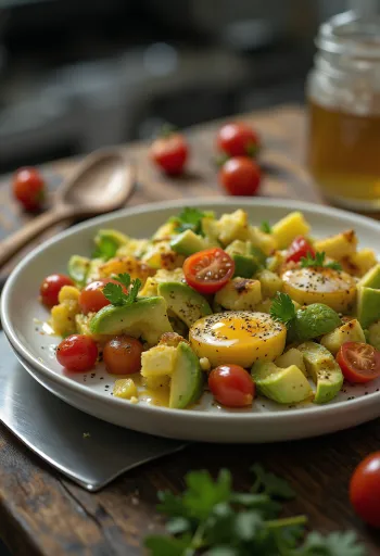 Salade d'aubergine et avocat