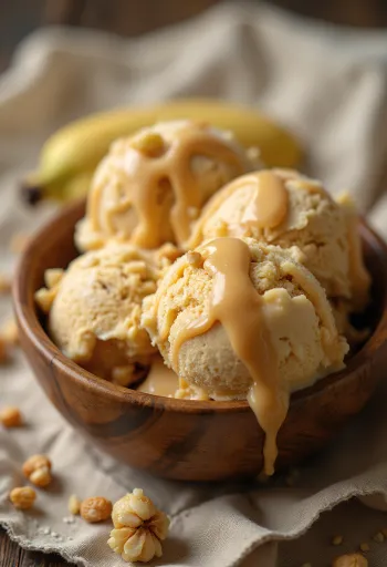 Nice Cream Banane Beurre de Cacahuète servie