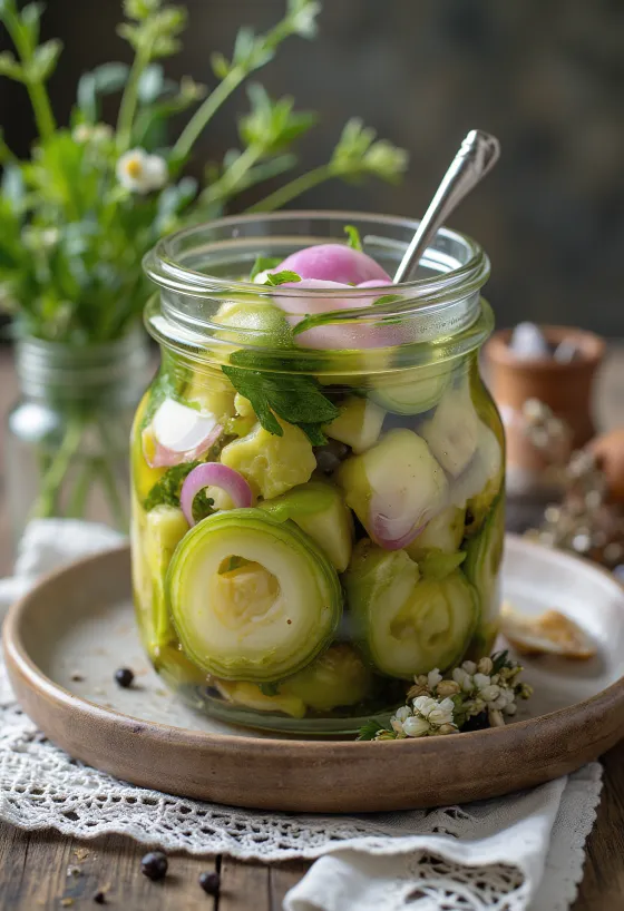 Banane au vinaigre servie en bocal