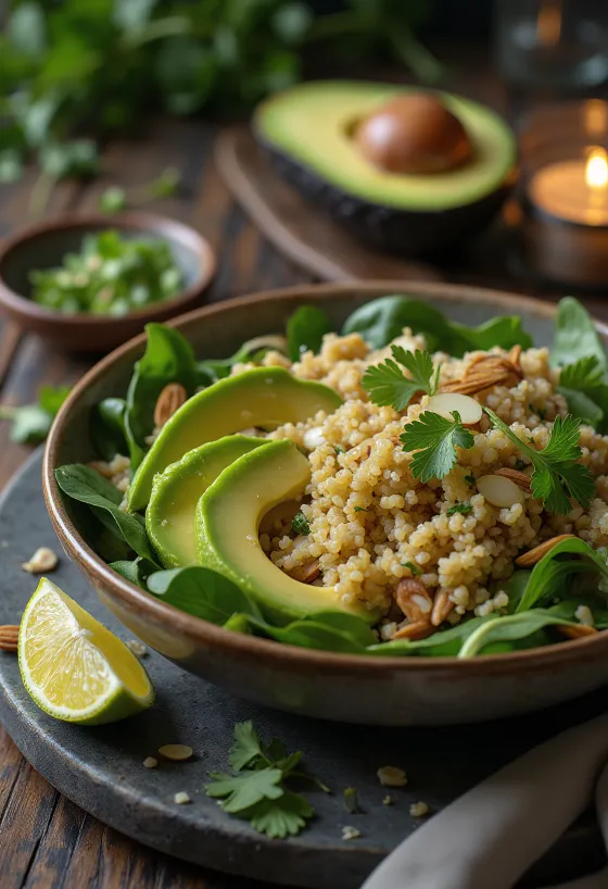 Buddha bowl au quinoa, avocat et citron vert