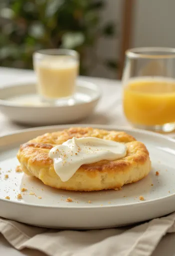 Crumpet au mascarpone, petits pains dorés et moelleux