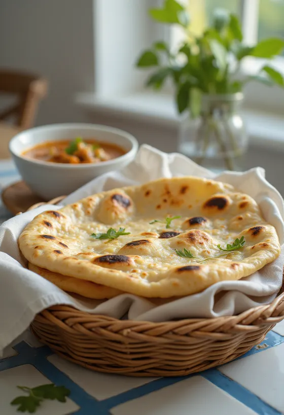 Chapati classique, fraîchement cuit, servi