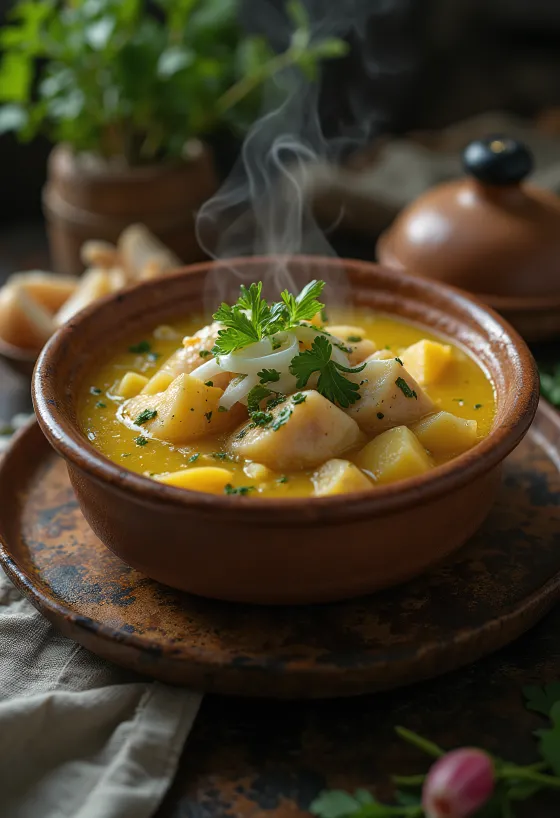 Caldeirada paraense, soupe de poisson, pommes de terre et œufs