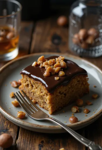 Gâteau aux marrons et au rhum décoré