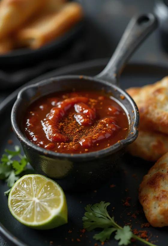 Sauce barbecue au miel, citron et tequila servie
