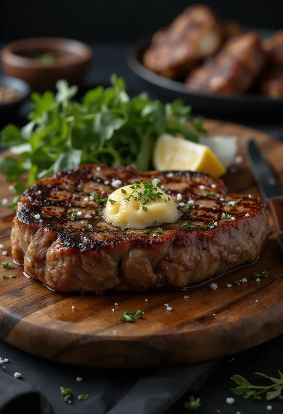 T-bone steak doré à la poêle