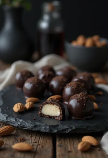 Bonbons au massepain et chocolat