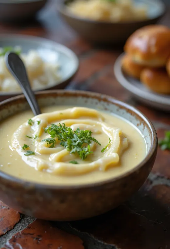 Sauce au raifort et à la moutarde servie
