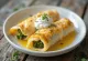 Crêpe au poulet et brocoli fraîchement cuite