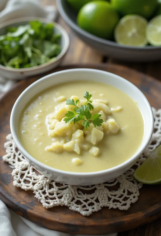 Sauce curry citron vert au lait de coco servie