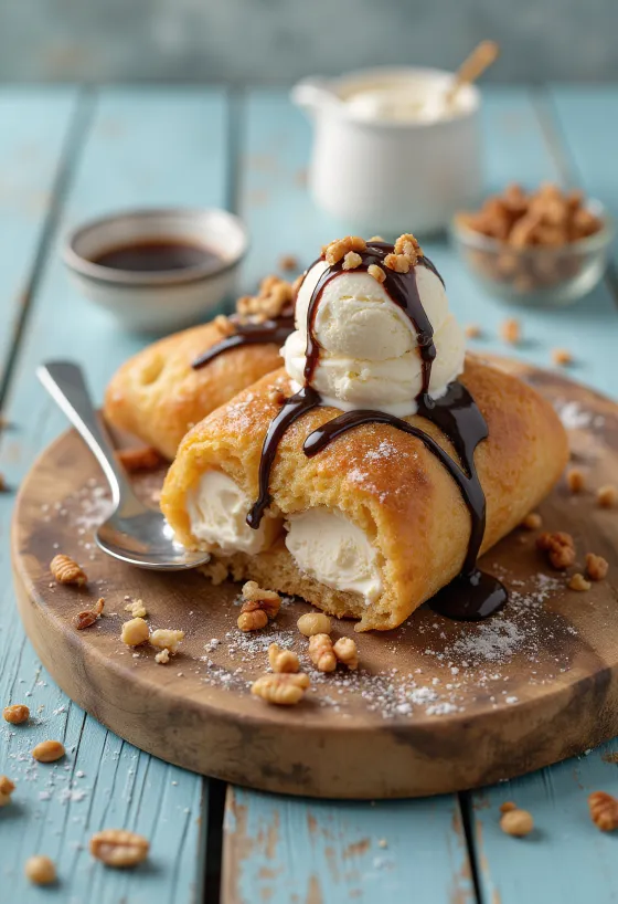 Kürtőskalács glacé servi
