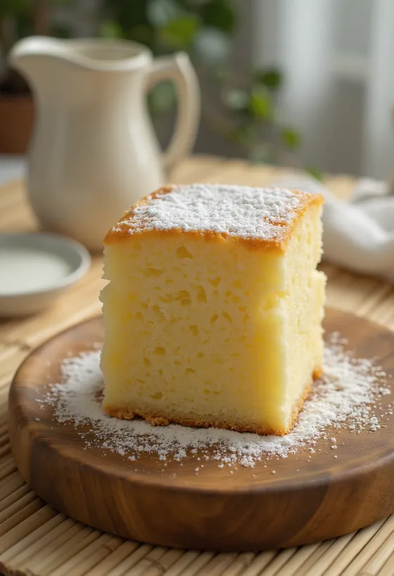 Gâteau moelleux à la vanille servi en tranches