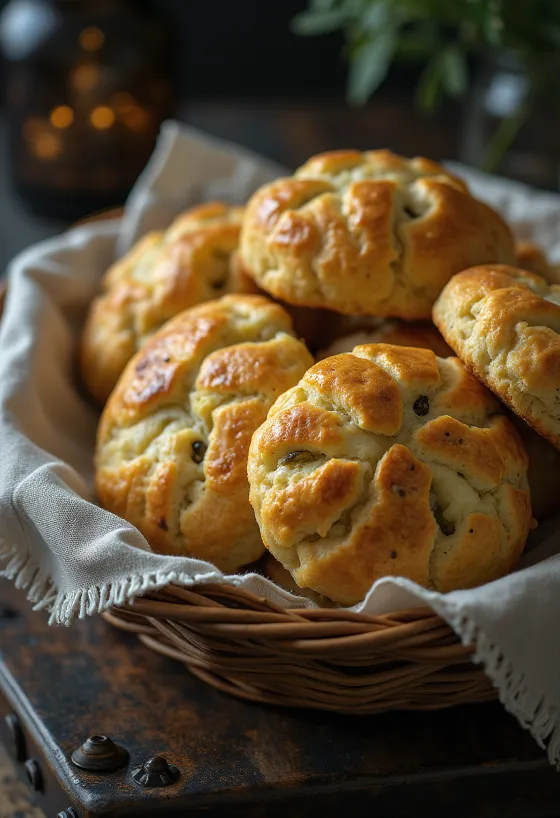 Petits pains au chou servis
