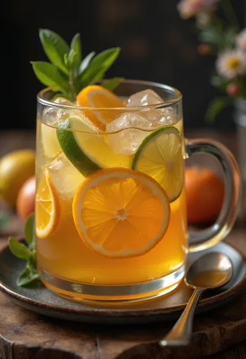 Cidre aux agrumes servi